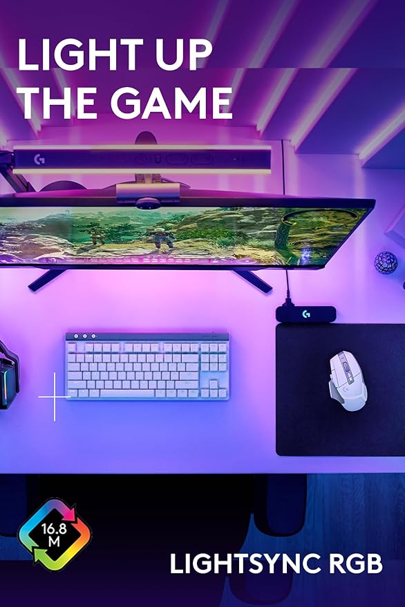 Logitech G502 X LIGHTSPEED Wireless Gaming Mouse & G515 LIGHTSPEED TKL Wireless Gaming Keyboard, Fully Programmable RGB Low-Profile Keyboard & Mouse Combo PC/Mac - White