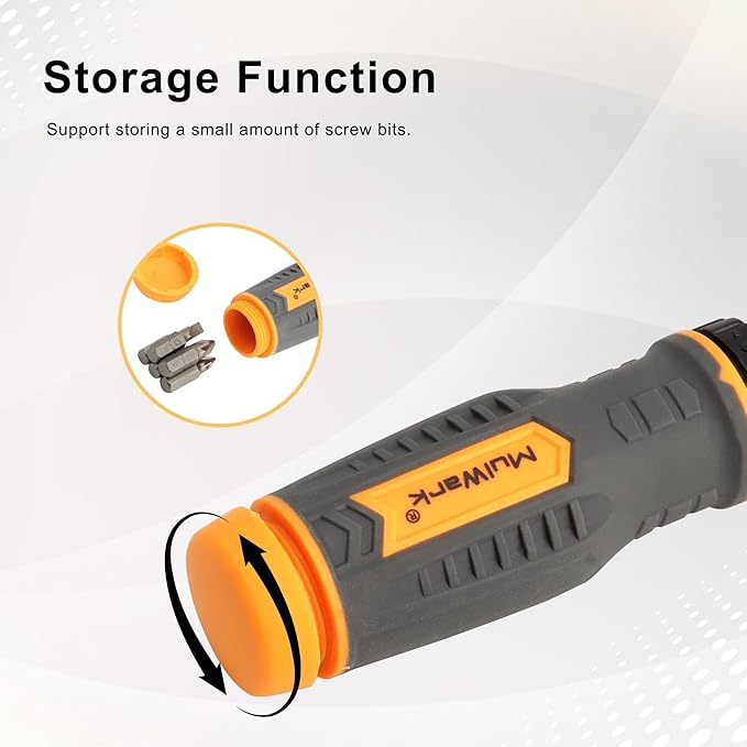 MULWARK Screwdriver Bit Set & Socket Kit, 77-Pieces Ratcheting Screwdriver Set with Case, 77 in 1 Multi Bit Screw Driver for Home DIY, Electronics, Car Emergency and Garage