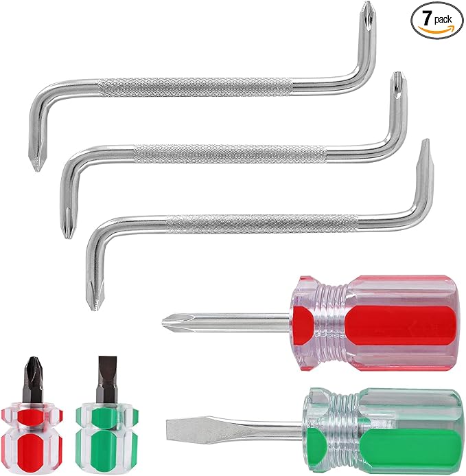7 in 1 Magnetic Screwdriver Set Z-Type Screwdriver, Double Head Offset Screwdriver Set with Phillips Screwdriver & Flat Head Screwdriver