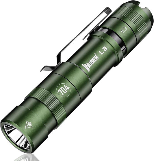 WUBEN L3 Tactical Rechargeable Flashlights, 3000 High Lumen LED Tail Switch Flash Light 4800mAh Dual-Way USB C Charging 7 Light Mode, IP68 Pocket Flashlight for Home, Emergency, Outdoor, Camping