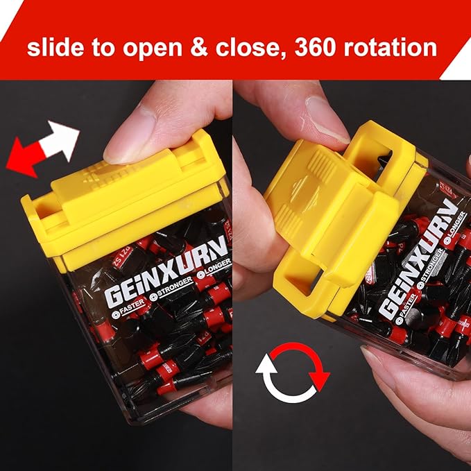 Impact Pozi Screwdriver Bits Set,90 Pcs 1" Magnetic (PZ1/PZ2/PZ3) S2 Steel Multi Driver Bits and 1Pcs Bit Holder with Storage Colorful Box