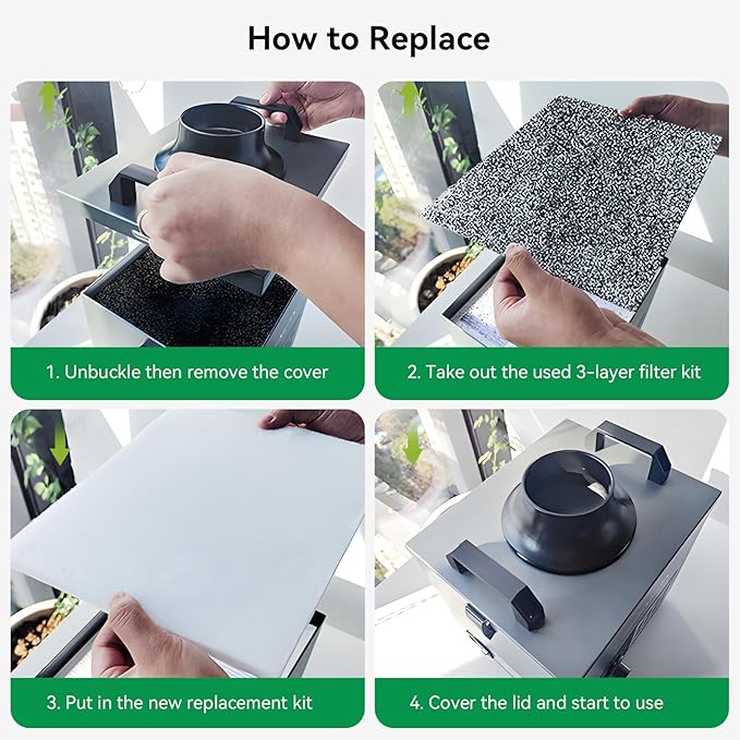 Creality Smoke Purifier with Extraction Tube, 3-Stage Filtration, 99.97% Purification Rate, Low Noise＜50dB, 200m³/h, 100W Fume Extractor for Laser Engraver Machine