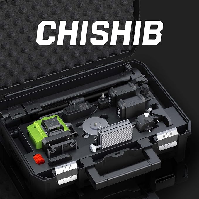 16 Lines Green Laser Level Kit -4x360° 4D Self-Leveling Cross Line Laser Level, Rotary Base and Accessories for Construction, Home Improvement and Picture Hanging,Portable Hard Carry Case Included…