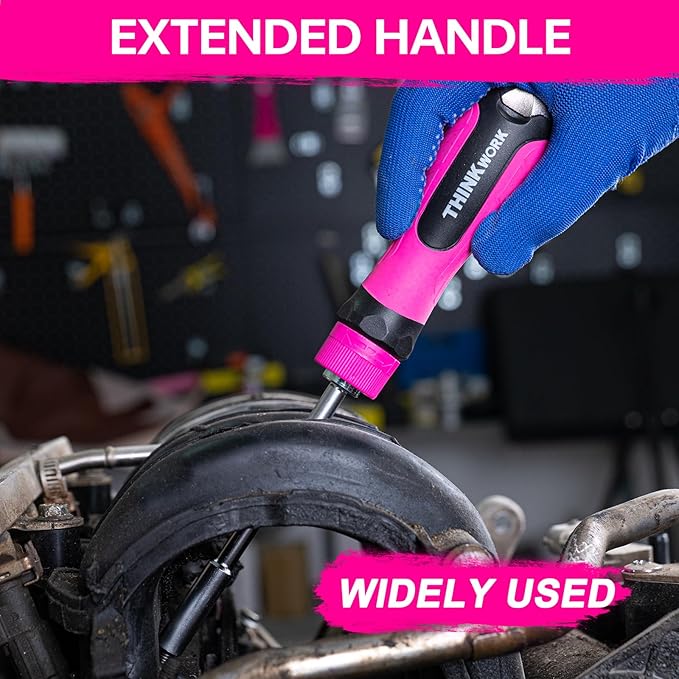 32-in-1 Ratcheting Screwdriver Set, 90&240mm Ergonomic Cushion Grip Handles, Includes Torx, Phillips, U-shape, Pozi, Slotted, Hex Bit Set for Women Men DIY Office & Home Repair, 32PCS Hand Tools Kit