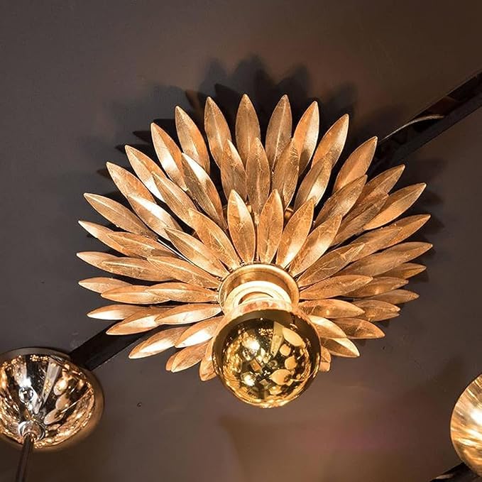 Half Gold Light Bulb Dimmable, 6W (Equivalent 60 Watt) G80/ G25 Globe Shape Decorative LED Light Bulb, 2700K Warm White Edison Bulb, Gold Tipped Mirror Bulb, E26 Base Pack of 2