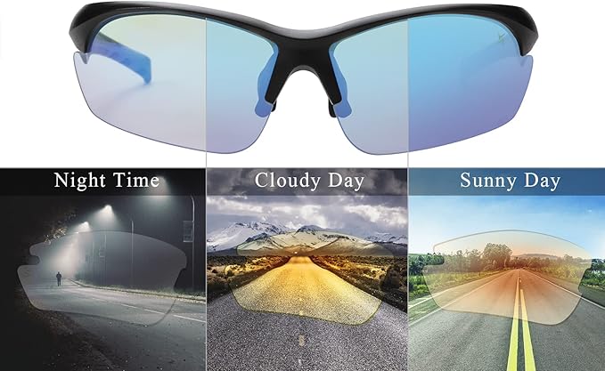 X Power Photochromic Lenses Safety ANSI Z87+ Impact Resistant Polycarbonate Lens & Frame