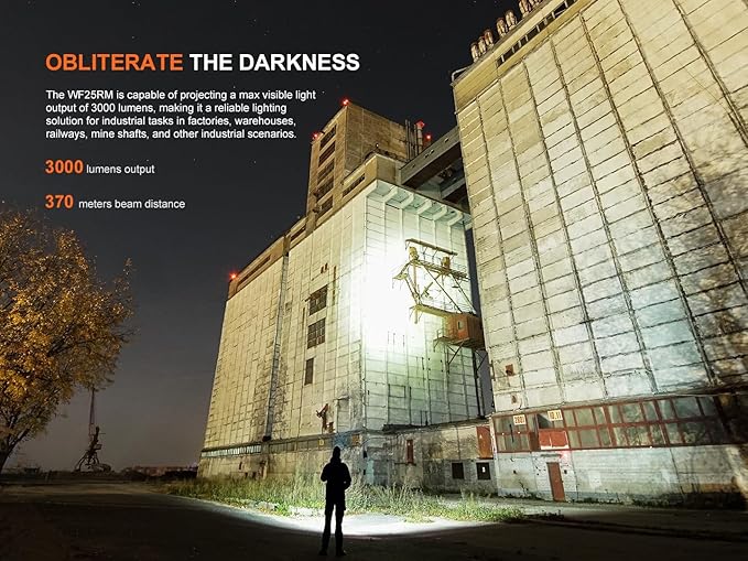 Fenix WF25RM 3000 Lumen Police Duty Flashlight/Blacklight Charging Cradle, USB-C Rechargeable Battery and EdisonBright Charging Cable Carrier