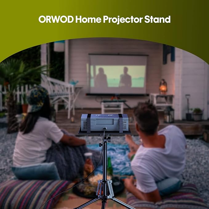 Projector Stand Tripod Adjustable Height 20 to 60 Inch, Portable Laptop Tripod with Gooseneck Phone Holder ＆ Mouse Tray, Projector Stand Outdoor Laptop Floor Stand for Podium,Studio, DJ Racks