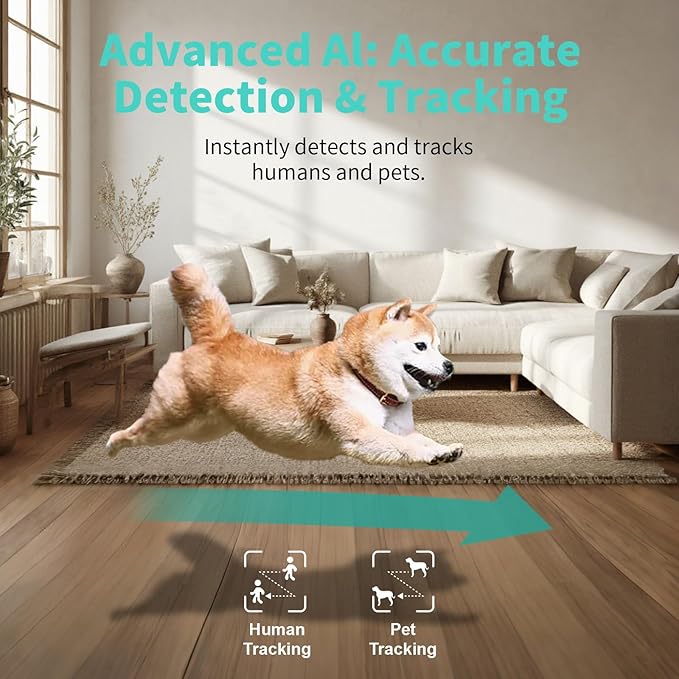 Security Camera, 2K HD Indoor Security Camera, 360 Degree Pan/Tilt Pet Camera 2.4G and 5G WiFi, Motion Detection, 2-Way Audio, Siren, Night Vision, Cloud SD Card Compatible Alexa Google Assistant