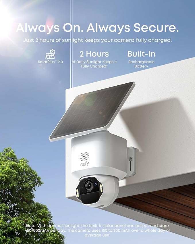 eufy Security SoloCam E42 4-Cam Kit (HomeBase S380), 4K Security Camera Wireless Outdoor, Solar Powered, AI Motion Tracking, Strobe Light, Pan & Tilt, Facial Recognition, Local Storage Up to 16 TB