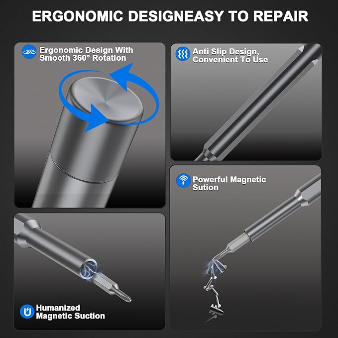 Tanson Precision Screwdriver Set 33-In-1 Small Screwdriver Set,Mini Screwdriver Kit Magnetic Professional Electronic Repair Tool for PC,Computer,Laptop,Iphone,Cell Phone,MacBook,Tablet,Watch,Glasses