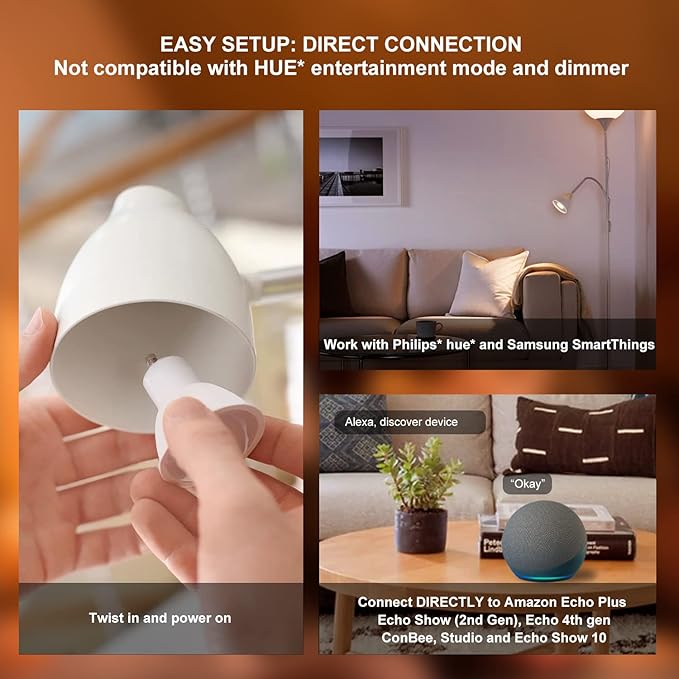 Zigbee GU10 Smart Bulbs, Compatible with Hu*e*, Alexa & Google & ConBee (Hub Required), 5W(50W), LED WiFi Bulb, Dimmable, Color Changing &Tunable White, LED Track Light Bulbs, 2 Pack