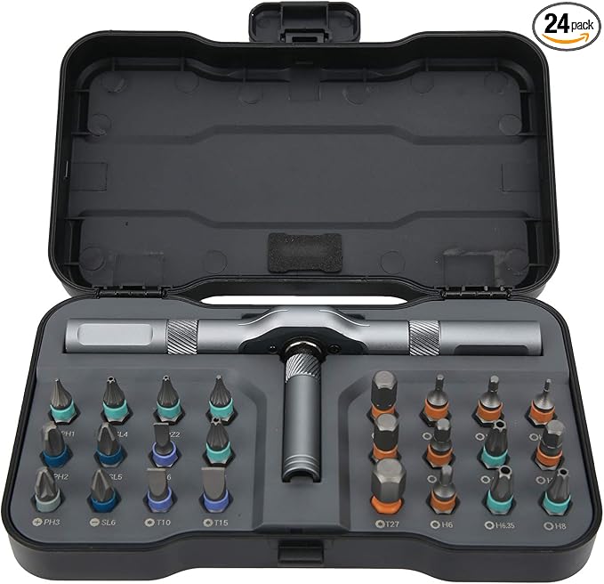 Ratchet Screwdriver Set Nut and Screwdriver Tool Set Small Ratchet Repair Screwdriver Set Rotatable Ratchet Handle Portable Furniture Computer Bicycle Repair kit Mini Repair Kit T Ratchet Wrench Set