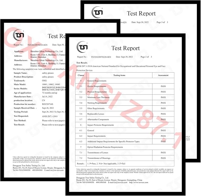 OXG 12 Pack Anti Fog Safety Glasses for Men, ANSI Z87.1 Safety Goggles Impact Scratch Resistant Eye Protection for Work