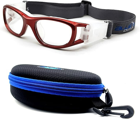 BLUE CUT Safety Basketball Goggles For Kids for Outdoor Sports Activities Anti Fog Replaceable to Prescription Lenses