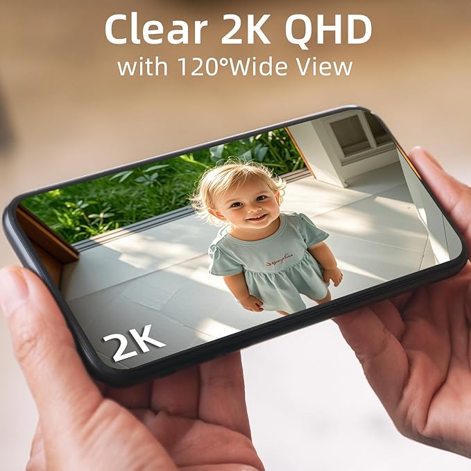 Rraycom 4Pack 5G/2.4G Security Cameras Wireless Outdoor,2K Battery Powered AI Motion Detection Siren Alarm WiFi Home Indoor Camera, Color Night Vision, 2-Way Talk, Waterproof, Works w/Alexa, Cloud/SD