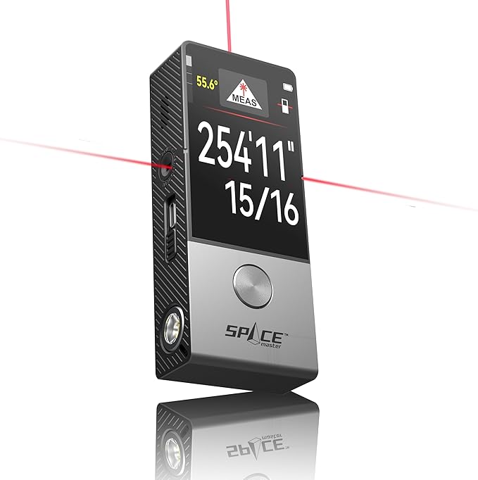 MiLESEEY 330 ft Smart Laser Tape Measure & Digital Ruler D9 PRO– IPS Touchscreen, App‑Sync, Visual Aligning Indicator, P2P, Live Angle Display Professional Measuring Tool