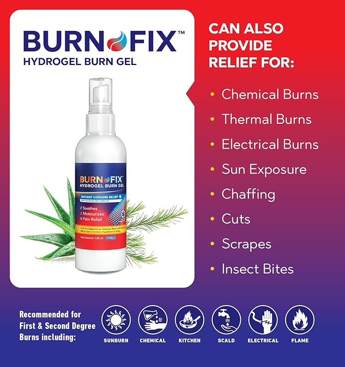 BurnFix® Burn Kit Comprehensive 25pcs First Aid Kit + Hydrogel Burn Spray - 120ml Bundle