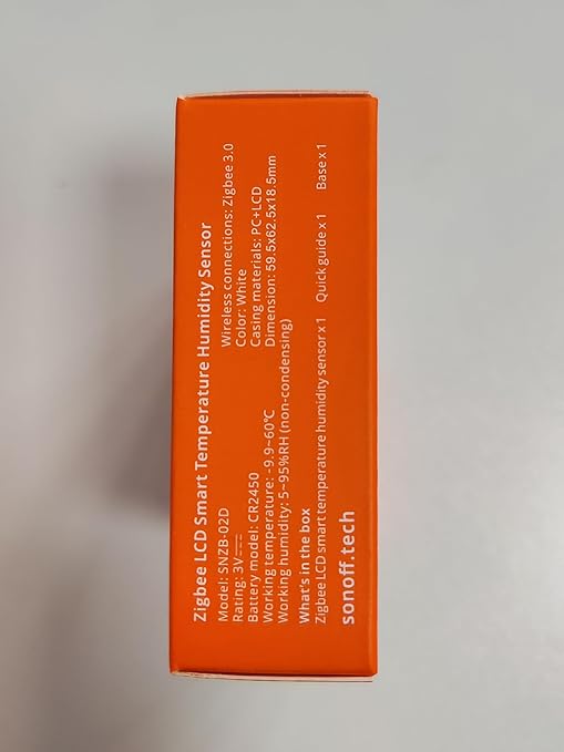 SONOFF Zigbee Indoor Temperature Humidity Sensor, SNZB-02D LCD Zigbee Thermometer Hygrometer, Works with Alexa & Google Home for Remote Monitoring and Home Automation, ZigBee 3.0 Hub Required, 1-Pack