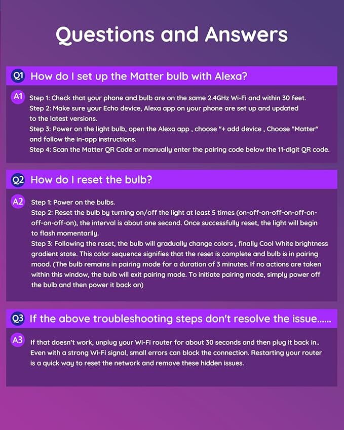 Matter Smart Light Bulbs, Color Changing Light Bulb, hub Required, A19 60W,2.4Ghz WiFi only,Compatible with Alexa Google Assistant, Apple Home,16 Million Colors RGBCW 800 Lumens,1 Packs