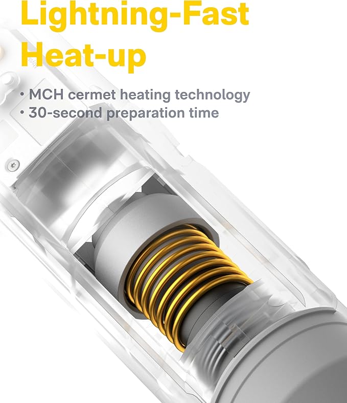 HOTO Cordless Hot Glue Gun, 30s Fast Preheating, Dual Anti-Scald & Anti-Drip Nozzle, Smart Power-Off, 2000mAh USB-C Rechargeable, 10 Mini Glue Sticks for Crafts, DIY Arts, Home Repairs