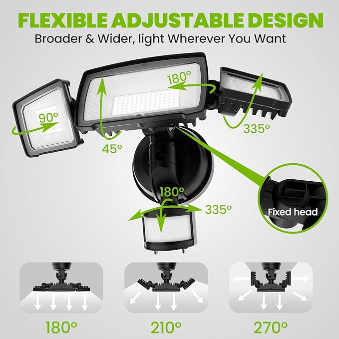 MAGAGUVU 100W Flood Lights Outdoor, 9000LM LED Security Light Motion Sensor Outdoor Lights, 6500K Daylight LED Flood Light with Remote Control, IP66 Waterproof Security Lights for Yard Garage Stadium