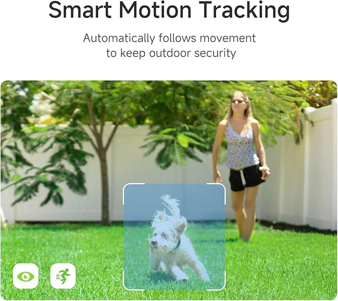 Noorio Dual Lens 2K Security Camera Outdoor, Outside Cameras for Home Security Plug-in, Auto Tracking 360° PTZ, Color Night Vision, 24/7 Recording, 2.4G WiFi Only