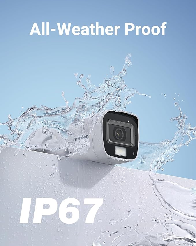 ANNKE 8CH 3K Security Camera System with Audio/Mic, 8 Channel Surveillance AI DVR and 8X 5MP 2960 * 1665 CCTV Cams with Dual Light, Human/Vehicle Detection, IP67, Color Night Vision, 2TB Hard Drive