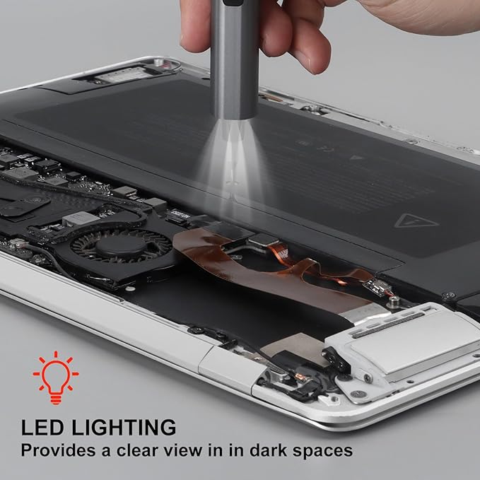 SHARDEN Mini Electric Screwdriver, 29 in 1 Small Electric Screw Driver Kit with 24 Magnetic Bits, Precision Cordless Repair Tool for Phone, Camera, Laptop, Watch