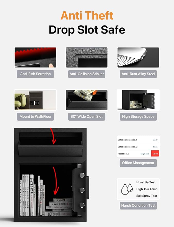 FORFEND Smart Home Safe | WiFi Safe Box App Lock/Alarm | Voice Command, Kidnap Alarm, Tamper Detect, Frozen Mode, Sub Account| Digital Safe Anti Theft
