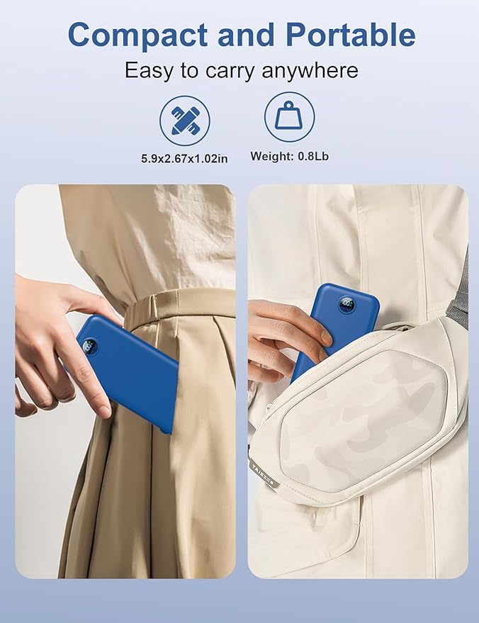 Portable Charger, 12000mAh 22.5W USB C Power Bank Fast Charging with Built-in Cables & Wall Plug, 5-in-1 External Battery Pack with LED Display, Perfect Backup Charger for iPhone, iPad, Samsung Navy