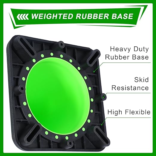 Traffic Safety Cone 28 Inches, with Reflex Collars of Parking Lots, Lane Road Traffic Control Construction Driving Safety Cone 6 Pack Green