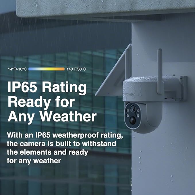 Solar Security Cameras Wireless Outdoor, 2K Solar/Battery Powered WiFi Security Camera, Pan/Tilt 360° View, AI Motion Detection for Home Security, 2-Way Audio, Siren, IP65, SD/Cloud Storage
