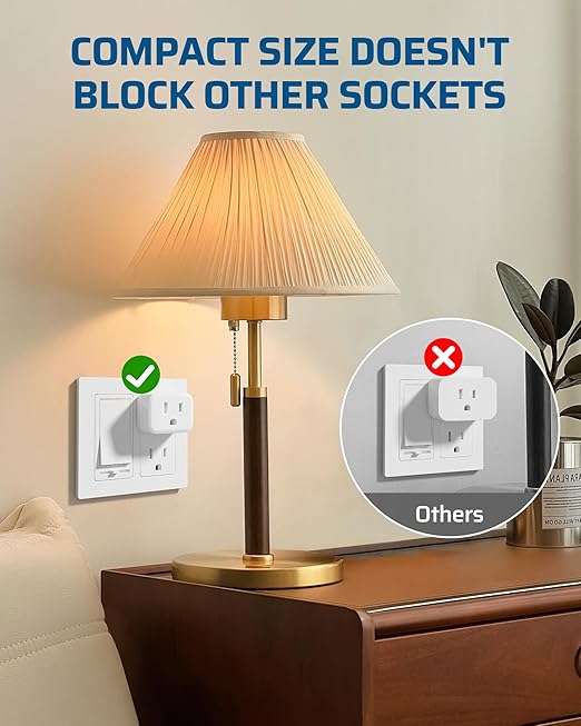 DEWENWILS Wireless Control Outlet, Programmable and Expandable Electrical Switch, 100FT Range, 125V/15A/1875W Light Switch, FCC Listed, 2 Remote and 5 Outlets