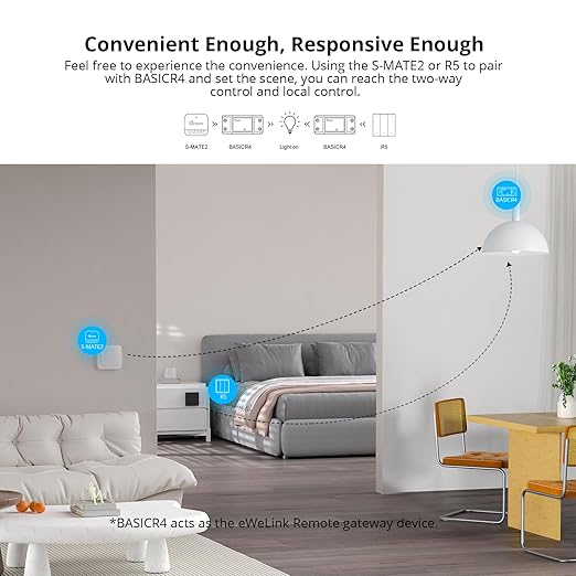SONOFF BASICR4 Wi-Fi Smart Switch,DIY Module for Smart Home Automation Solution,Compatible with Alexa & Google Home Assistant,4 Pack