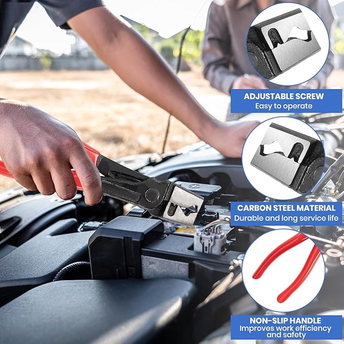 5 PCS Electrical Disconnect Pliers Connector for Cars,8in Multi-Use Tool Kit to Remove Automotive Connectors,Sensors,Terminal,Electrical Pin,Panel Clip Pliers,Safety Wire Plier,Fuel Line Clips