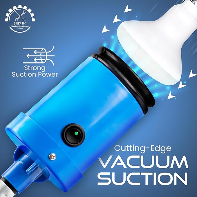 Light Bulb Changer for High Ceilings - Vacuum Operated High Ceiling Light Bulb Changer Tool, Remote-Controlled Bulb Changing Kit (Pole not Included)