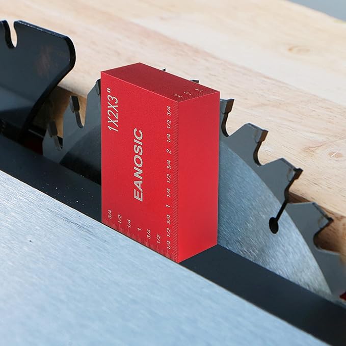 Setup Blocks Height Gauge Set, 15pcs Precision Aluminum Setup Bars for Router and Table Saw Accessories Woodworking Set Up, Bars Include Laser Engraved Size Markings