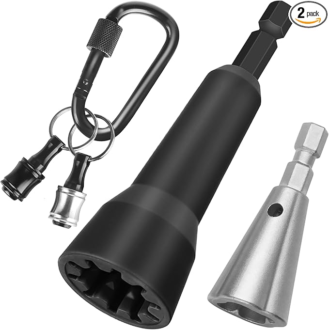 Wire Nut Twister,with 2pcs Bit Holders 1/4" Socket,Hex Shank Screwdriver Bit Holder,Wire Twisting Tool,Wire Nut Twister for Electrical Power Drill,Wire Twister for Quick Twisting Cable