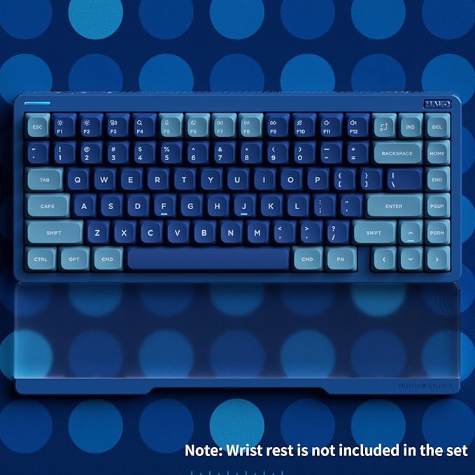 nuphy Halo75 V2 Mechancial Gaming Kyeboard,75% Wireless Hot Swappable Bluetooth Keyboard,83 Kyes RGB Backlit Keyboard,Support Bluetooth/2.4GHz/USB-C (Blue, Lemon (55gf))