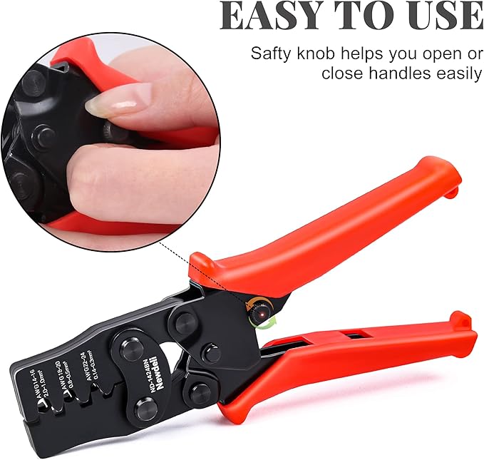 Weather Pack Crimpers, Newdeli Crimp tool AWG 14-24 for Crimping Delphi APTIV Weather Pack Terminals or Metri-Pack Connectors(Have Locator & Removal Extraction Tool)