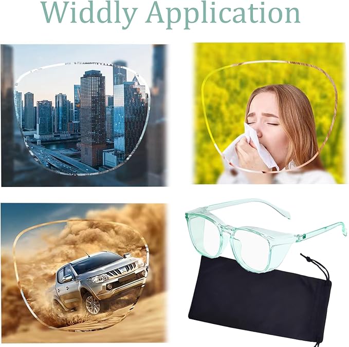 Safety Glasses for Men Women, Anti Fog Safety Goggles Comfortable Blue Light Blocking UV Protective Adult Nurse