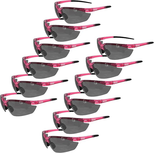 JORESTECH Safety Eyewear, ANSI Z87+ Impact Resistant Polycarbonated Eye Protection Safety Glasses, pack of 12