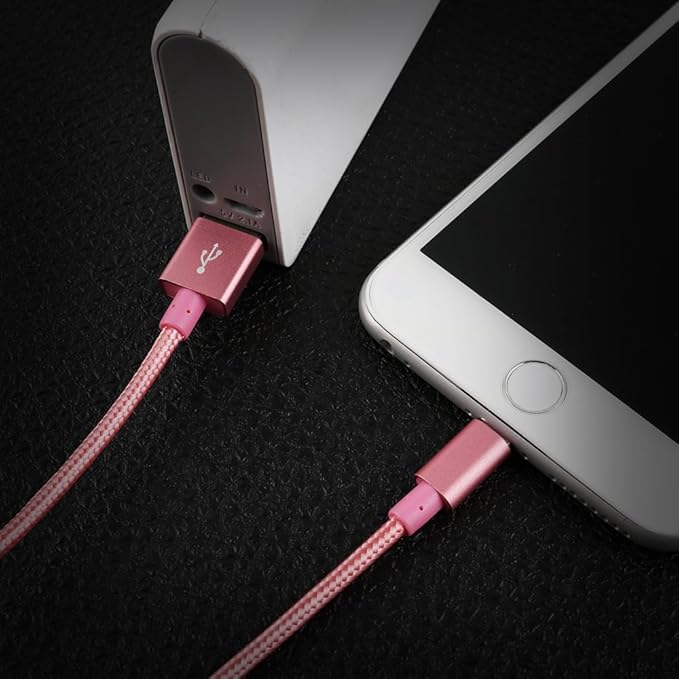 IDISON [MFi Certified 5Pack(3/3/6/6/10FT) iPhone Charger USB Lightning Cable Nylon Braided Fast Charging Cord Compatible iPhone14/iPad/iPod/All iPhones