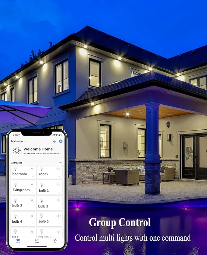 CMARS LED Smart Light Candelabra E12 Bulb Works with Alexa Google Home IFTTT, Dimmable and RGB Color Changing Light Bulbs (2.4 Ghz only) 3 Pack