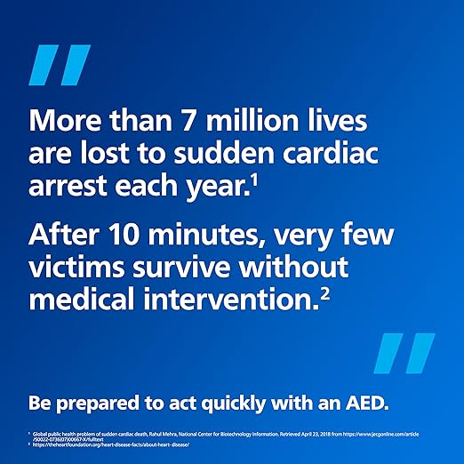 Philips HeartStart OnSite AED Defibrillator with Portable Emergency Medical Kit, CPR Guidance and Voice Prompts, with Slim Carry Case, M5066A-C02