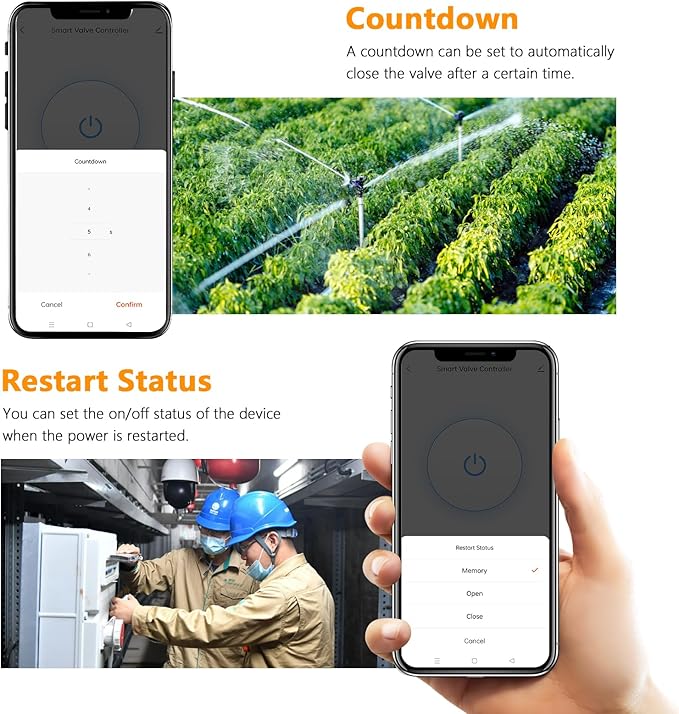 WIFI Smart Water Valve Shut Off Tool Automatic Remote Control On And Off Electric Gas Shutoff Valve Main Compatible With Alexa