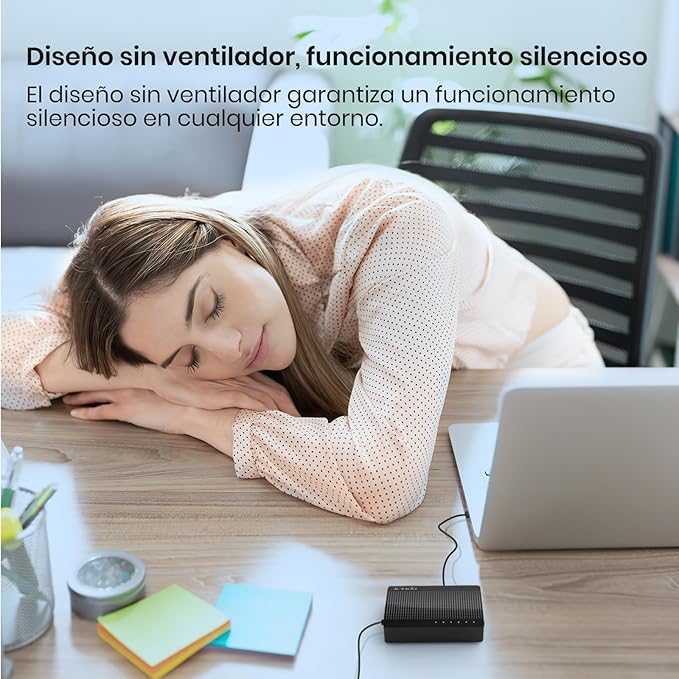 Tenda SG105, 5 Port Gigabit Switch, Unmanaged Home Ethernet Switch, Office Ethernet Splitter, Plug & Play, Plastic Case, Desktop/Wall-Mount, Fanless Quiet, Limited Lifetime Protection