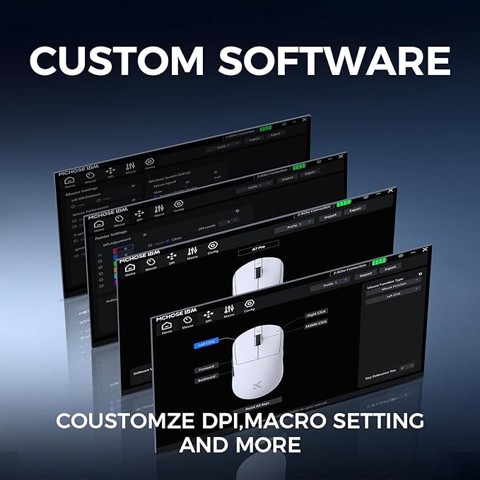 A5 Ultra V2 Wireless Gaming Mouse, Symmetrical Design, 54 Grams,Wired 8K/Wireless 4K Polling PAW3395 26K DPI Optical Sensor, 130 Hours Battery Life, Tri-Mode Connection - White