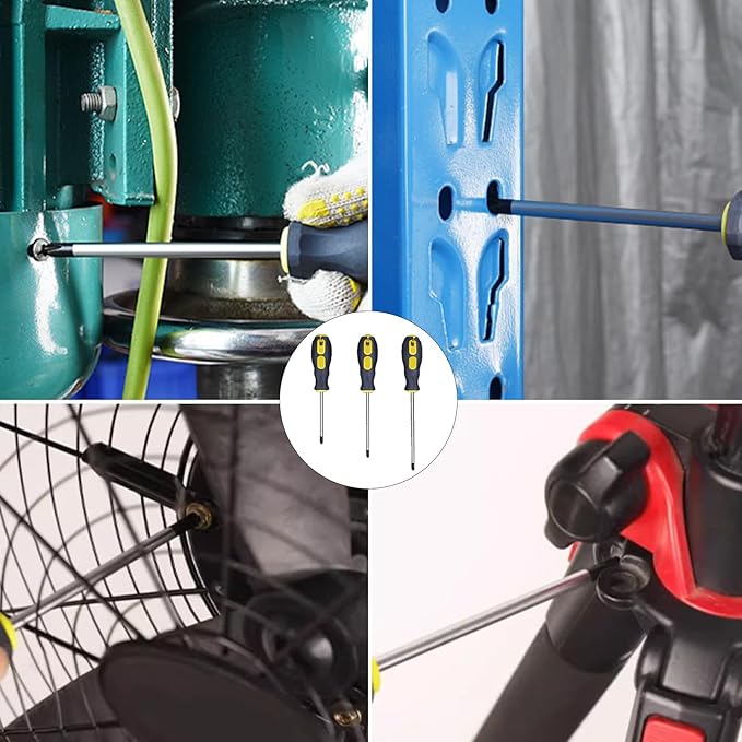 Phillips Screwdriver 8 inch long Screwdrivers Length Shank Screwdriver Magnetic Tip PH2 Cross Head Screwdrivers 2Pcs （8 Inch Shaft）